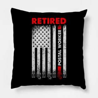 Retired Postal Worker Mailman Retirement Pillow