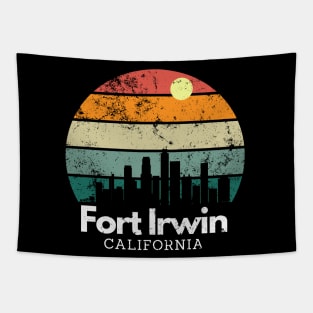 Fort Irwin, California Vintage Sunset Skyline Tapestry