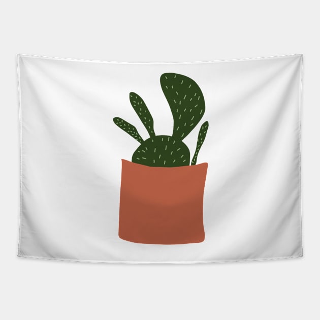 Pot plant - cactus Tapestry by Nellene