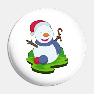 Snowman Christmas Candy cane Pin