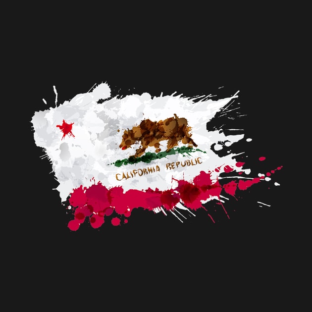 California Flag Splatter by westcub86