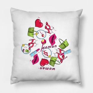 Woman Details Pillow