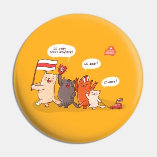 Cats Protest Pin