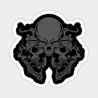 Trio skulls Magnet