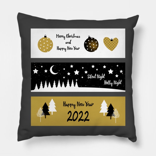 Christmas banner 3 Pillow by grafart