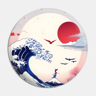 Sea japanese culture Pin