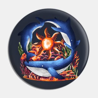 Marine life fish cycle Pin