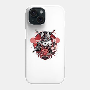 samurai wolf Phone Case