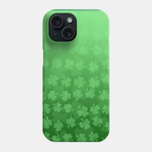 St Patrick's Day Shamrocks clovers green bright vibrant ombre fun festive celebration pattern Phone Case