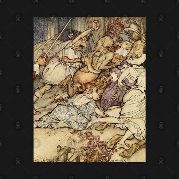 The Brothers Rush In - Arthur Rackham by forgottenbeauty