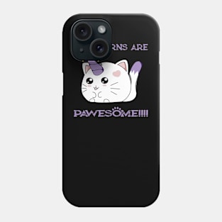 Kittycorns are Pawesome Cute Kitten Unicorn Kawaii Design Phone Case