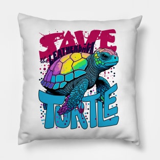 Save the Leatherback Turtle Design Pillow