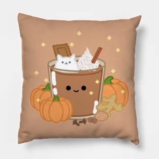 Pumpkin Spice Shiba Hot Chocolate Pillow