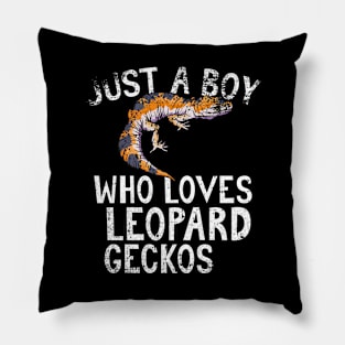 Just A Boy Who Loves Leopard Geckos Pillow