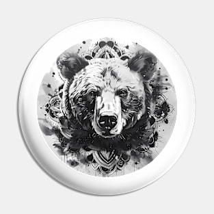 Mandala - Bear Grey Pin