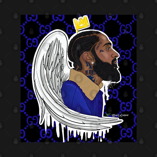 Nipsey Hussel Portrait by Art_of_Selene