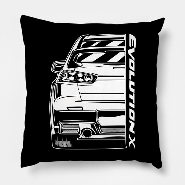 Mitsubishi Evo X Pillow by JDMAPEX