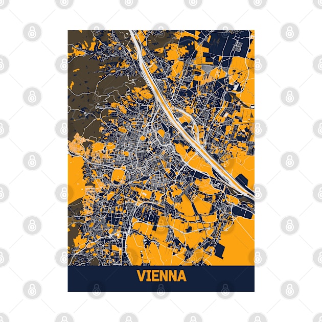 Vienna - Austria Bluefresh City Map by tienstencil