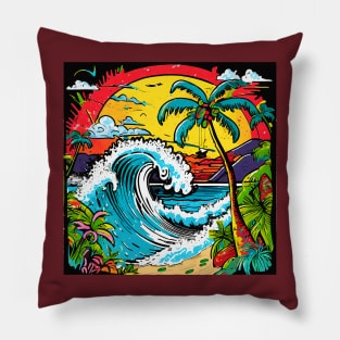 Crash Wave 2 Art Pillow