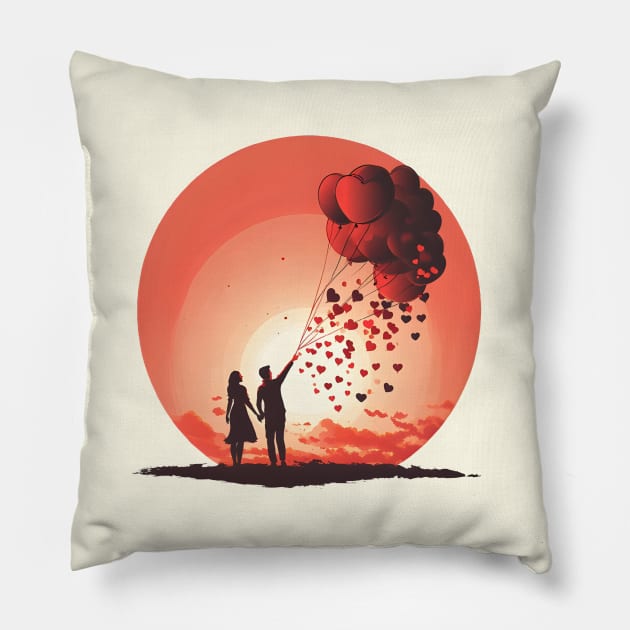 Discover True Romance: Art, Creativity and Connections for Valentine's Day and Lovers' Day Pillow by insaneLEDP