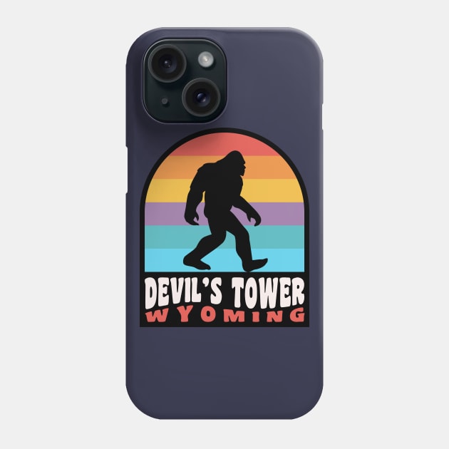 Devil's Tower Bigfoot Sasquatch National Monument Wyoming Phone Case by PodDesignShop
