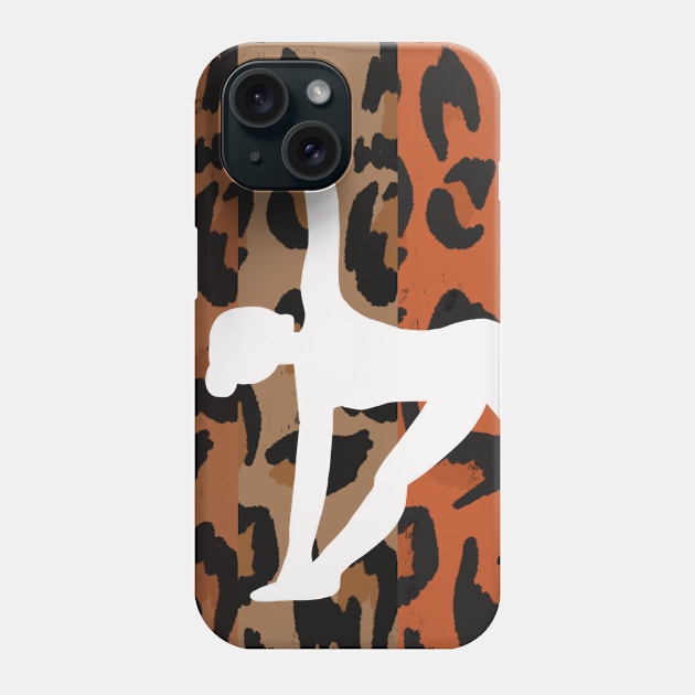 yoga girl with leopard print Phone Case by Guncha Kumar