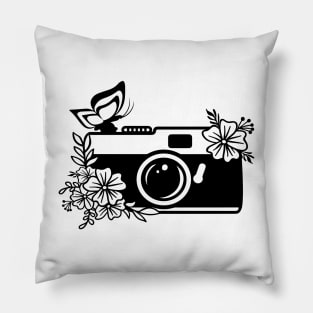 Floral Camera Shirt, Watercolor Shirt, Cameraman Shirt, Gardening Shirt, Watercolor Lover , Camera Lover, Gift For Photo Lover, Floral Shirt Pillow