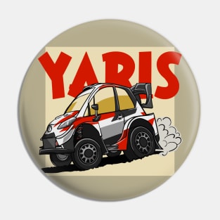 Yaris GR Rall Caricature Pin