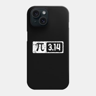 Happy Pi Day No. 2: On March 14th. Sticker design with white lettering with black fill Phone Case