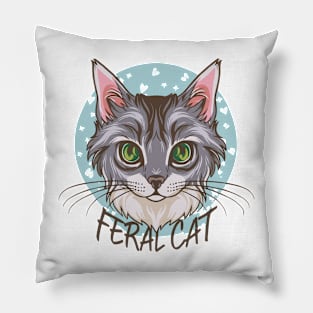 feral cats Pillow