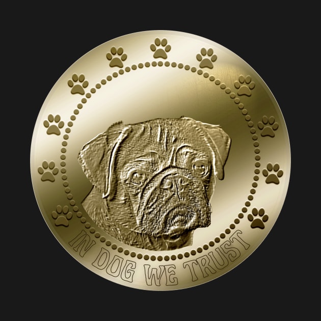 Pug Coin Dog Crypto Currency Funny Cute by JollyMarten