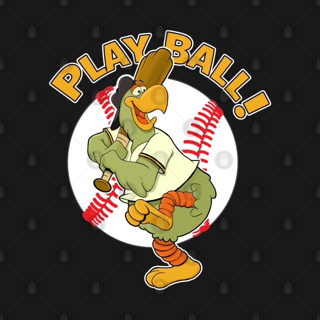 Play Ball! Pirate Baseball Mascot Pirate Parrot by GAMAS Threads