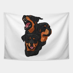 Rottweiler Heads Tapestry