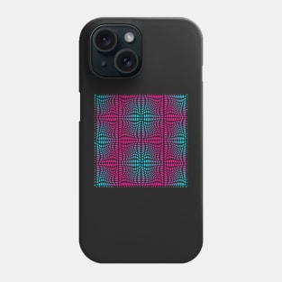 Modern Arabic ornamental design in dots and circles in blue and pink Phone Case