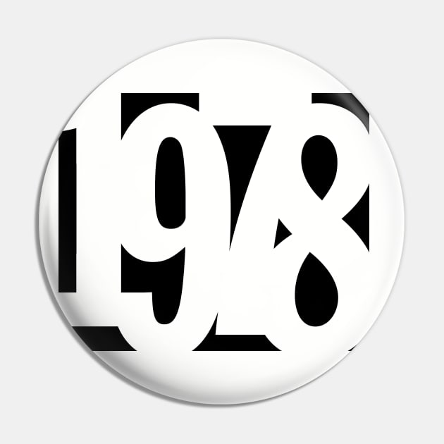 1978 Funky Overlapping Reverse Numbers for Light Backgrounds Pin by MotiviTees