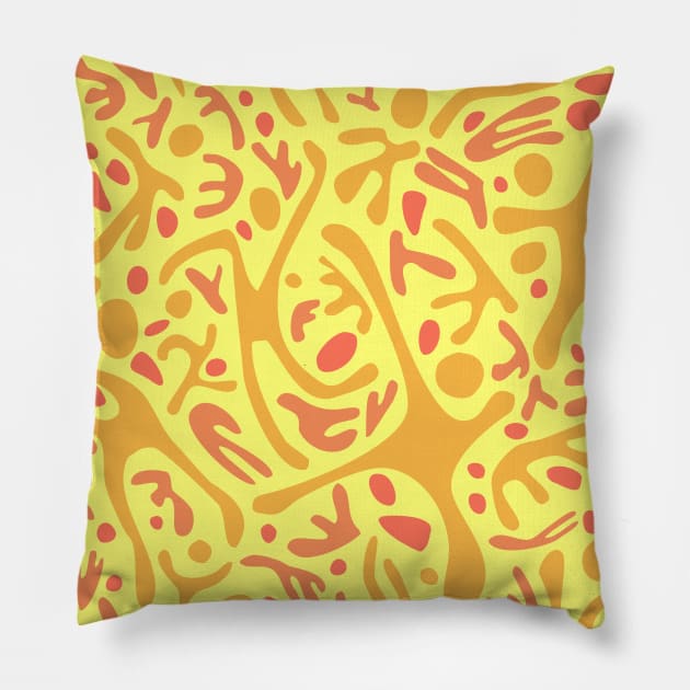 Run, Jump, Play Original on Yellow Pillow by ArtticArlo