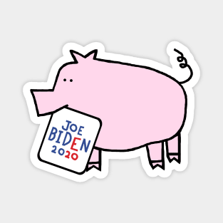 Cute Pig with Joe Biden 2020 Sign Magnet