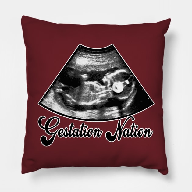 Gestation Nation #1 (blight version) Pillow by JohnFerenz