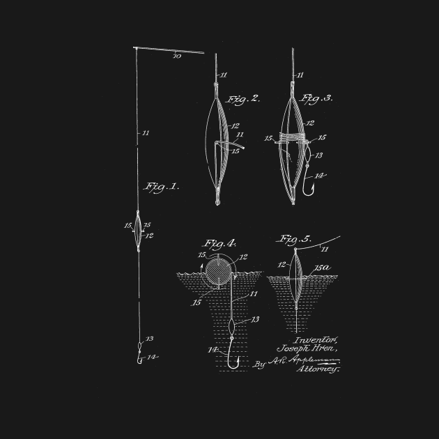 Fishing Tackle Vintage Patent Drawing by TheYoungDesigns