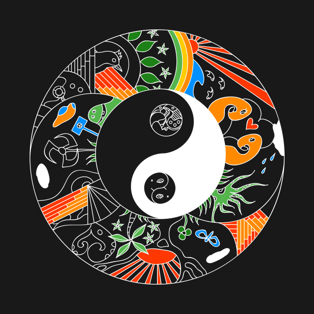 artistic yin and yang doodle by foxycated