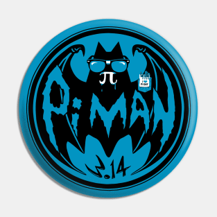 Pi Man Vampire Bat Logo Pin