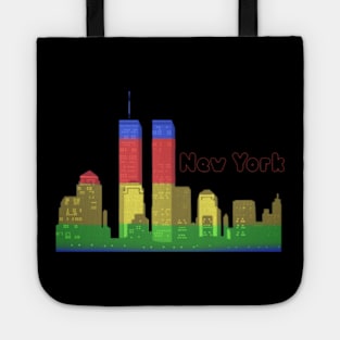 Vintage Manhattan Skyline Tote