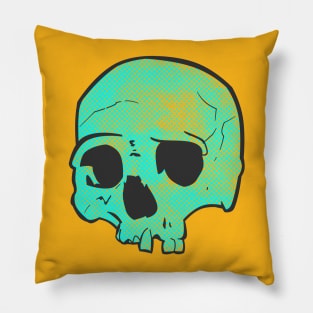 Cyan Skull Pillow