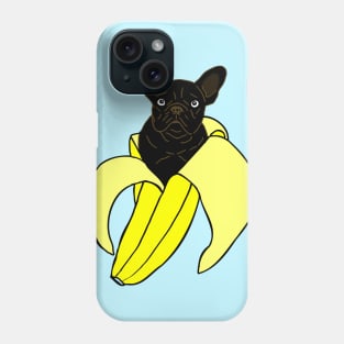 banana black french bulldog doodle Phone Case