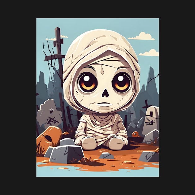 Cute Halloween Mummy by ginkelmier