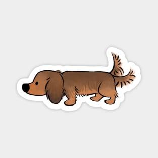 Dachshund Series (Red Long hair) Magnet