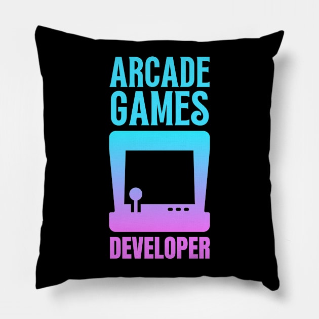 Arcade Games Developer Pillow by Artomino