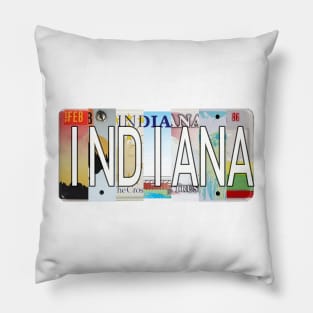 Indiana License Plates Pillow