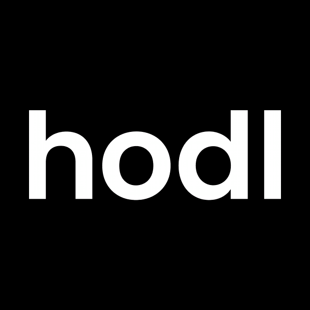 hodl on black background by lucybrownlane