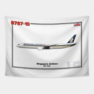 Boeing B787-10 - Singapore Airlines (Art Print) Tapestry